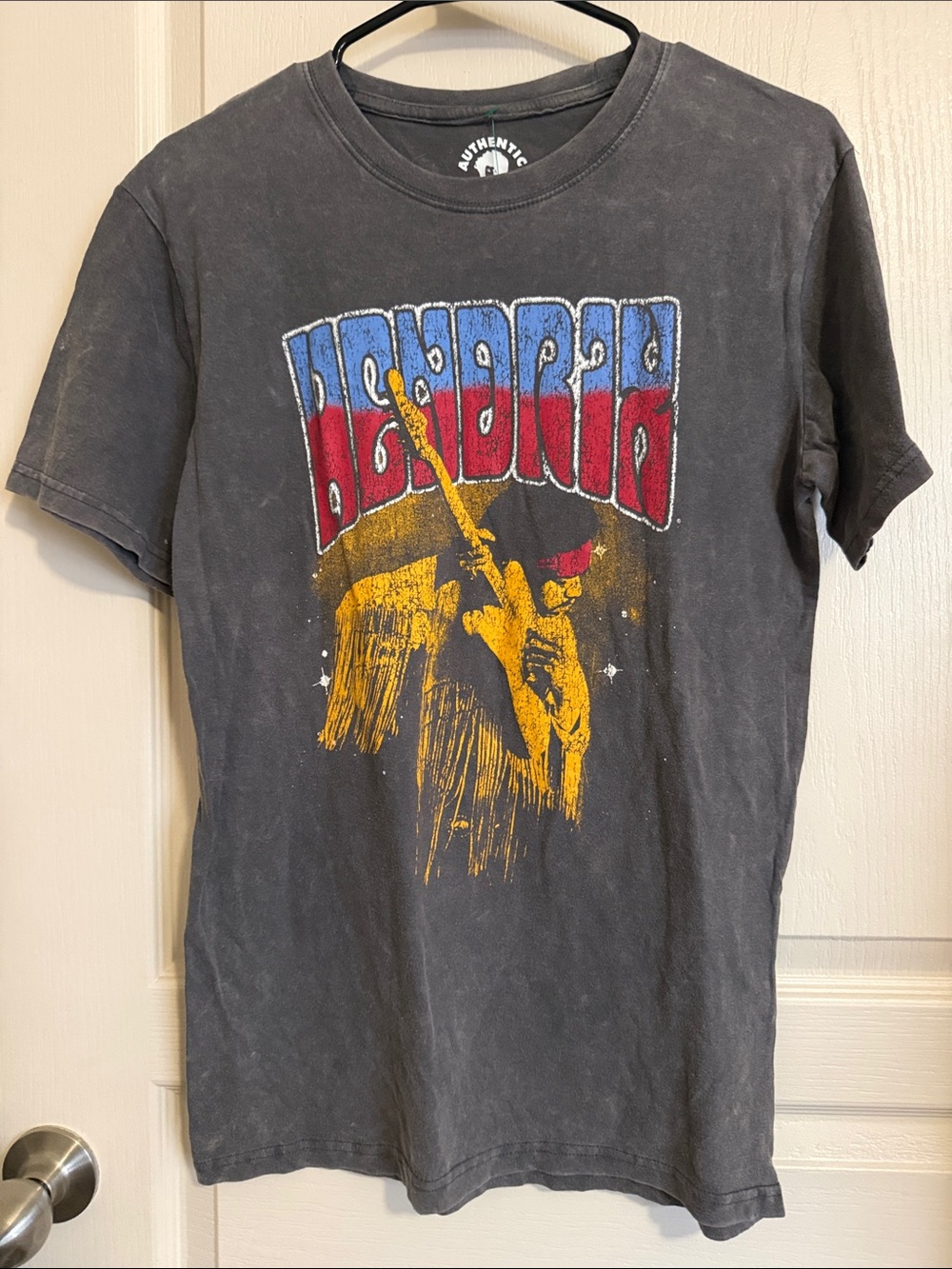Graphic Men’s Authentic Hendrix Vintage-Style Tee Sz Small